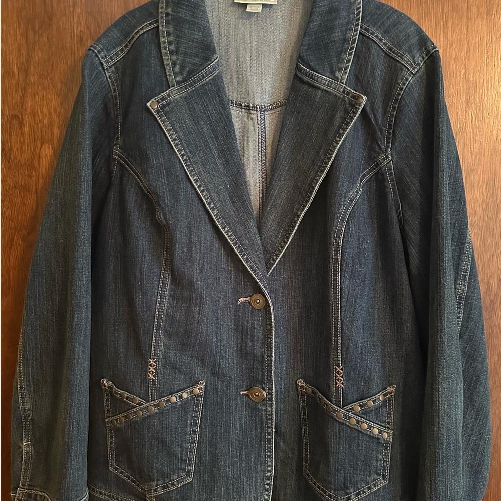 Dressbarn Indigo Denim Jacket